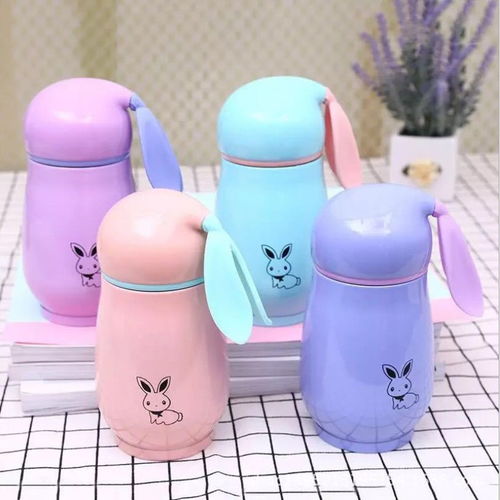 兔子企鵝小象保溫杯 不銹鋼學(xué)生禮品水杯與定制logo日用好物
